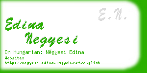 edina negyesi business card